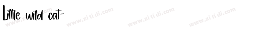 Little wild cat字体转换